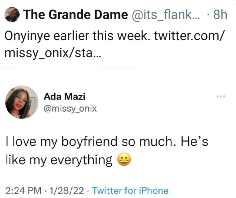 Woman in a relationship shoots her shot at another man then gives interesting reply when reminded that she has a man 