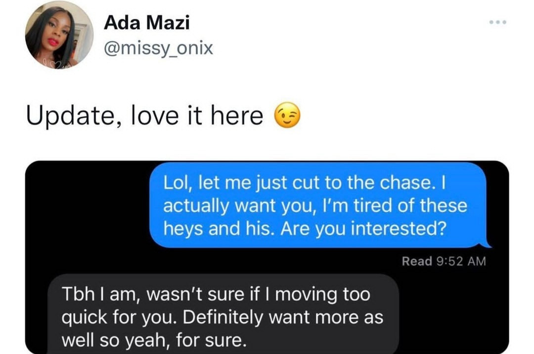 Woman in a relationship shoots her shot at another man then gives interesting reply when reminded that she has a man 