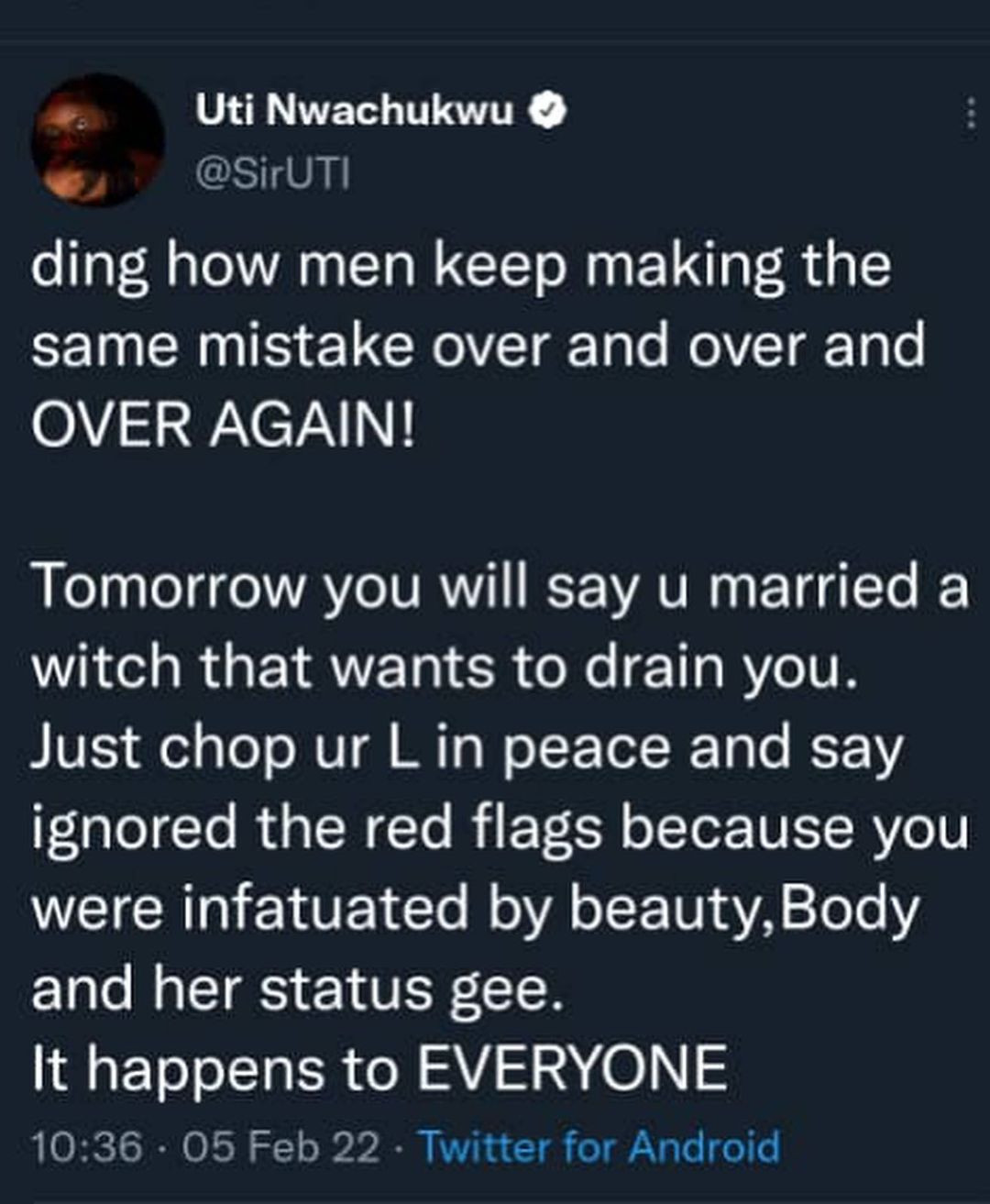 My gender dey make me laugh- Uti Nwachukwu berate men who date women who love media attention and later come online to complain after marriage  