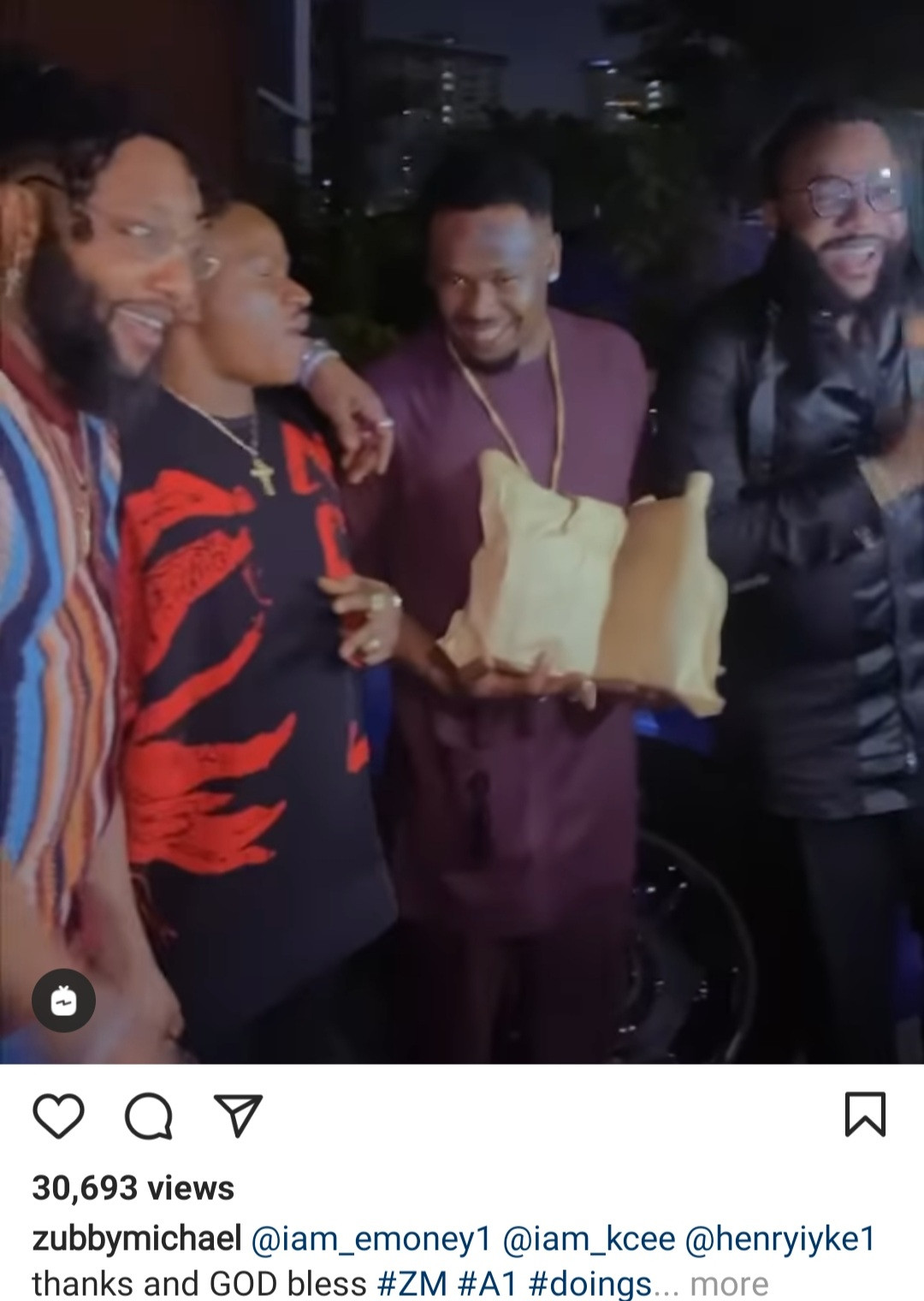 Zubby Michael shares bill of over 8 million Naira spent in one night to celebrate his birthday