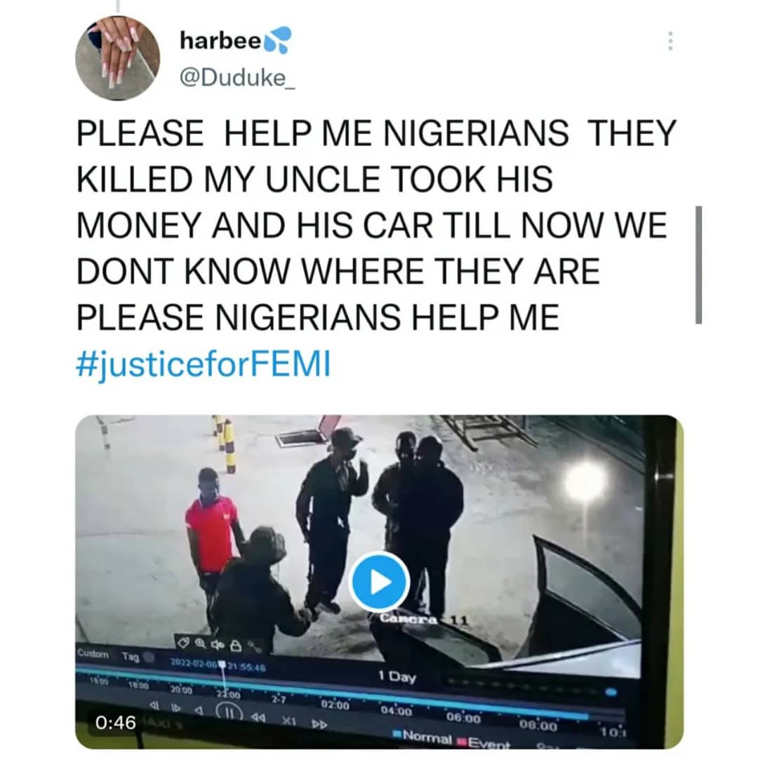 Lady demands justice after her uncle was allegedly assassinated in his company in Ogun state  (video)