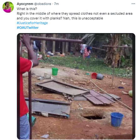 OAU student dies after falling into septic tank in her hostel (photos/video)