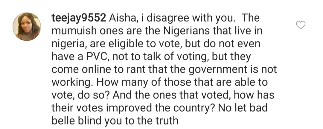 Nigerians react after activist Aisha Yesufu tweeted 