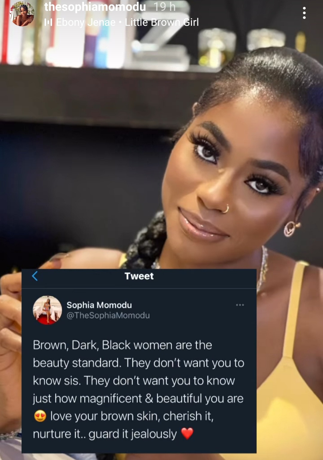 Sophia Momodu calls out skin lightening advert and people who bleach their skin