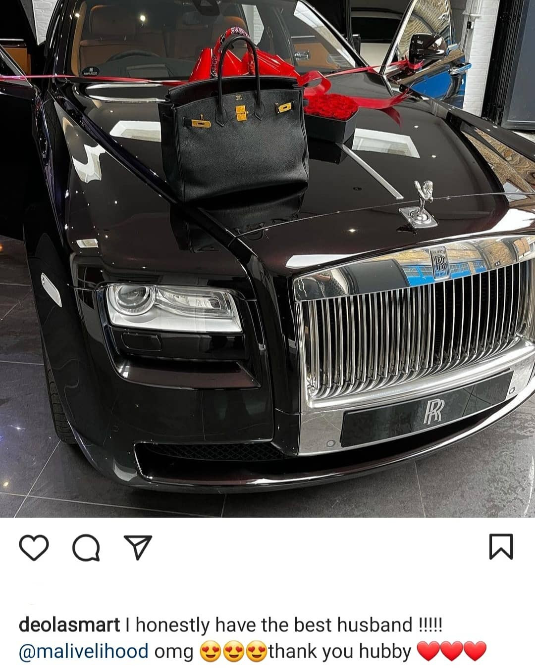 Deola Smart shows off Rolls-Royce given to her by husband Malivelihood (video)