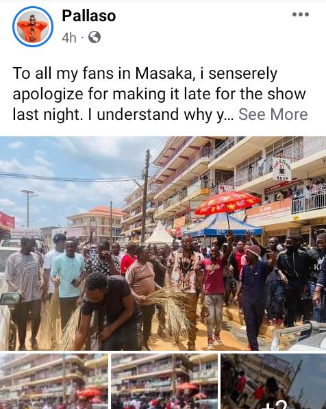 Popular Ugandan singer forced to sweep streets after turning up late for music show (photos/video) 