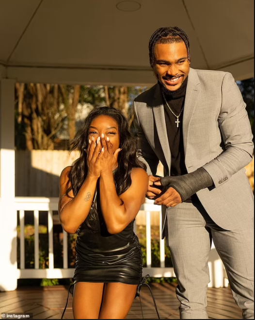  ?The Easiest Yes? -  Olympic gymnast, Simone Biles is engaged to NFL player fianc? Jonathan Owen two-year after she slid into his DM (photos)