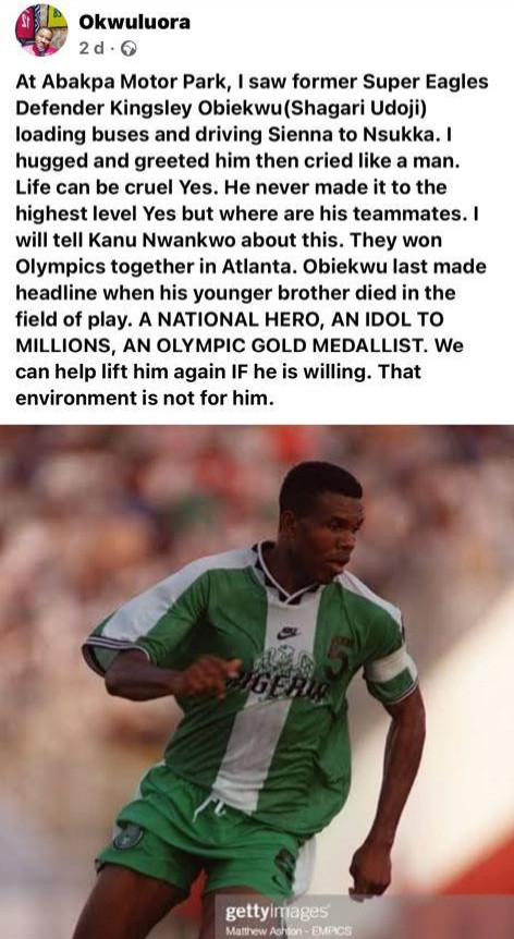 Super Eagles Captain,? Ahmed Musa donates N2m to Atlanta 96 gold medalist turned taxi driver, Kingsley Obiekwu