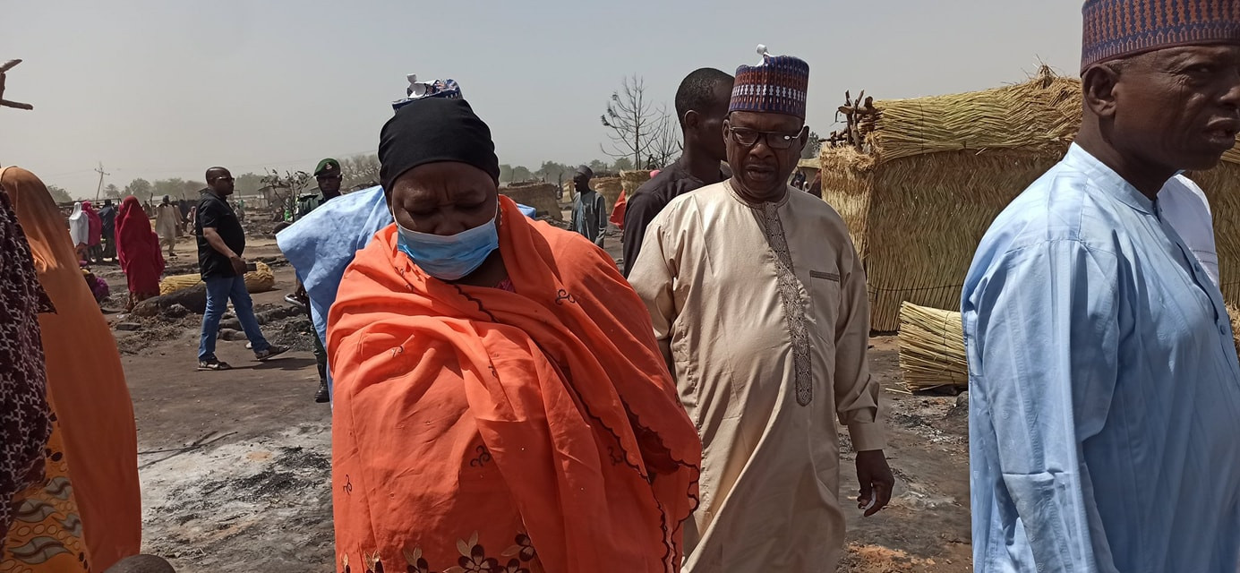 Four dead, many injured as fire razes IDP camp in Borno (photos)