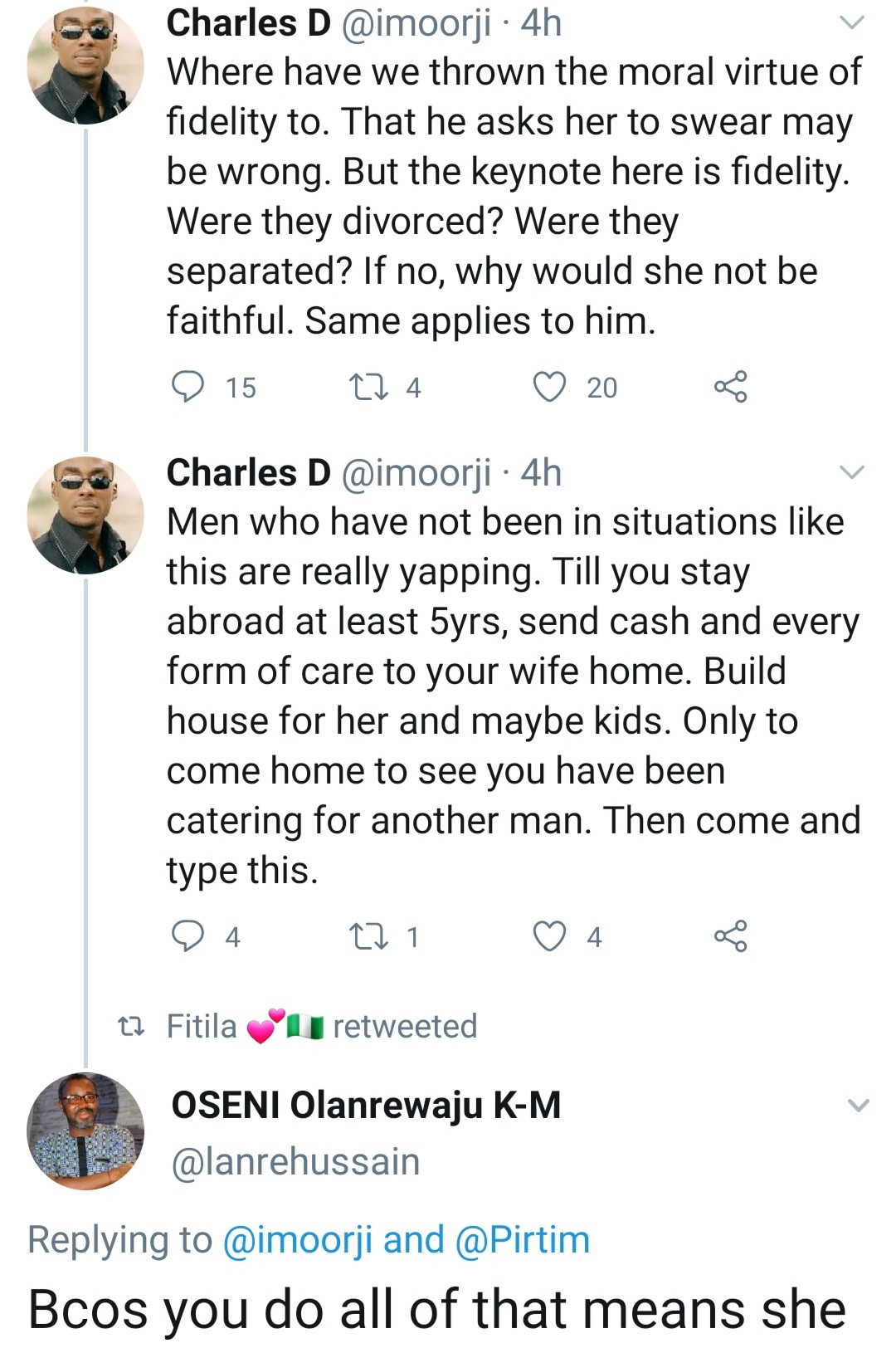 Canada-based man reportedly returns to Nigeria after 6 years and demands his wife swears a fidelity oath