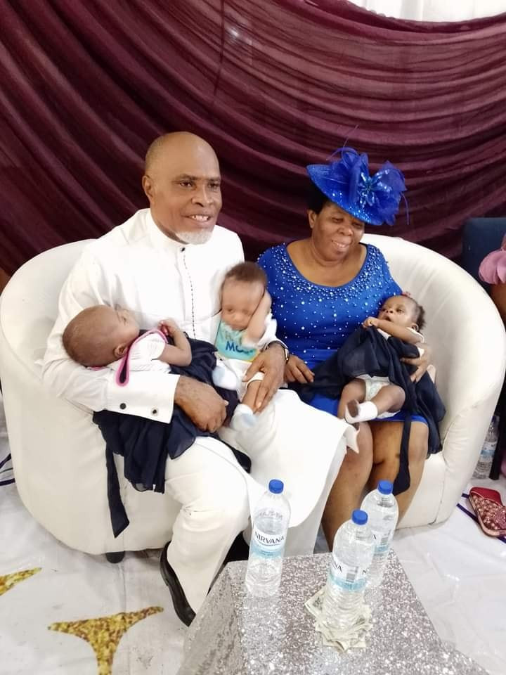 Nigerian couple welcome triplets after 25 years of waiting 