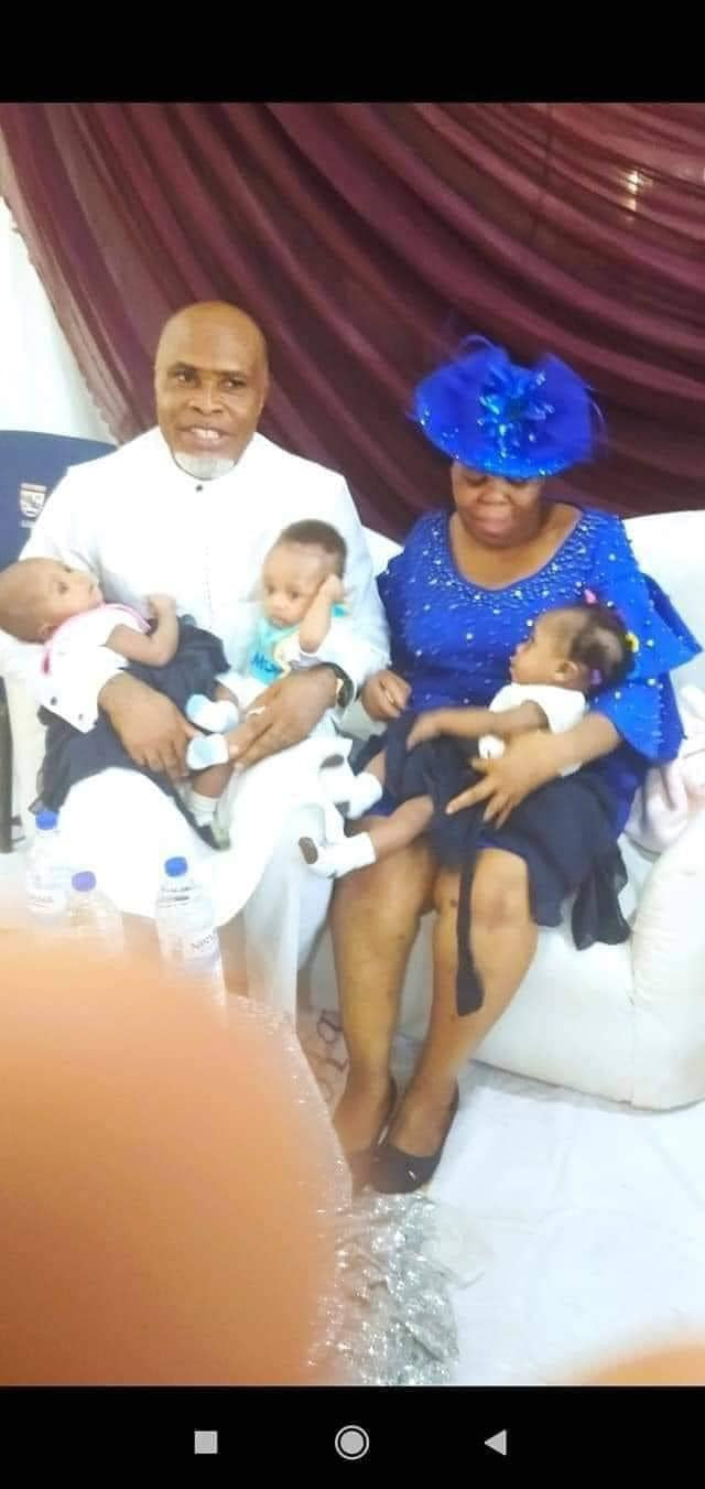 Nigerian couple welcome triplets after 25 years of waiting 