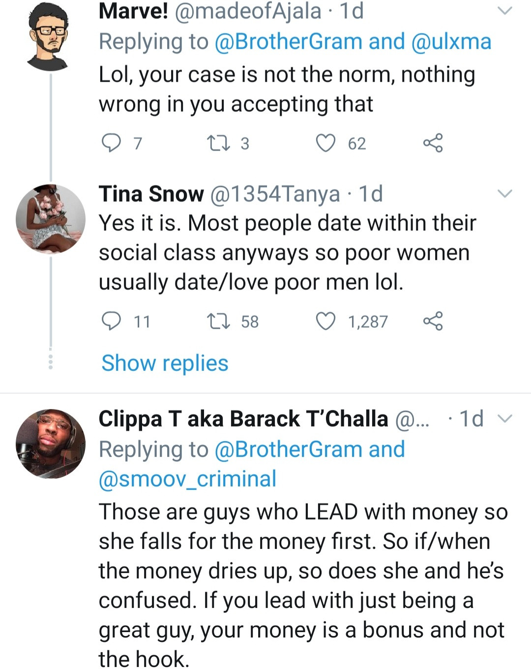 Man starts debate after saying he was loved by women even when he was broke