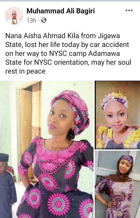 Two prospective corps members killed in auto crash on their way to NYSC orientation camp in Adamawa 