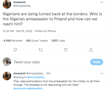 Polish Ambassador to Nigeria denies claims Nigerians and other African nationals are being denied access into Poland from Ukraine (video)