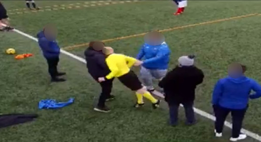 Horrific moment a referee headbutted a supporter during a match 