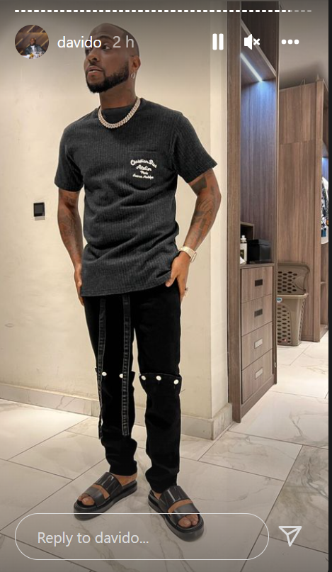 Davido shows off slimmer figure