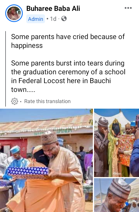 Parents shed tears of joy during graduation ceremony of their children in Bauchi (photos)