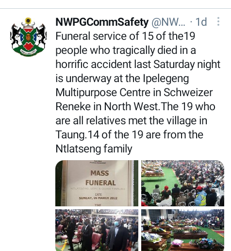 15 family members killed in horrific motor accident laid to rest in South Africa 