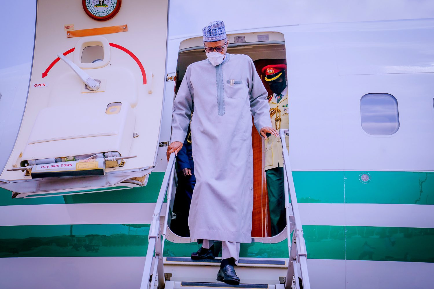 President Buhari shelves his UK medical trip as he returns to Abuja from Kenya