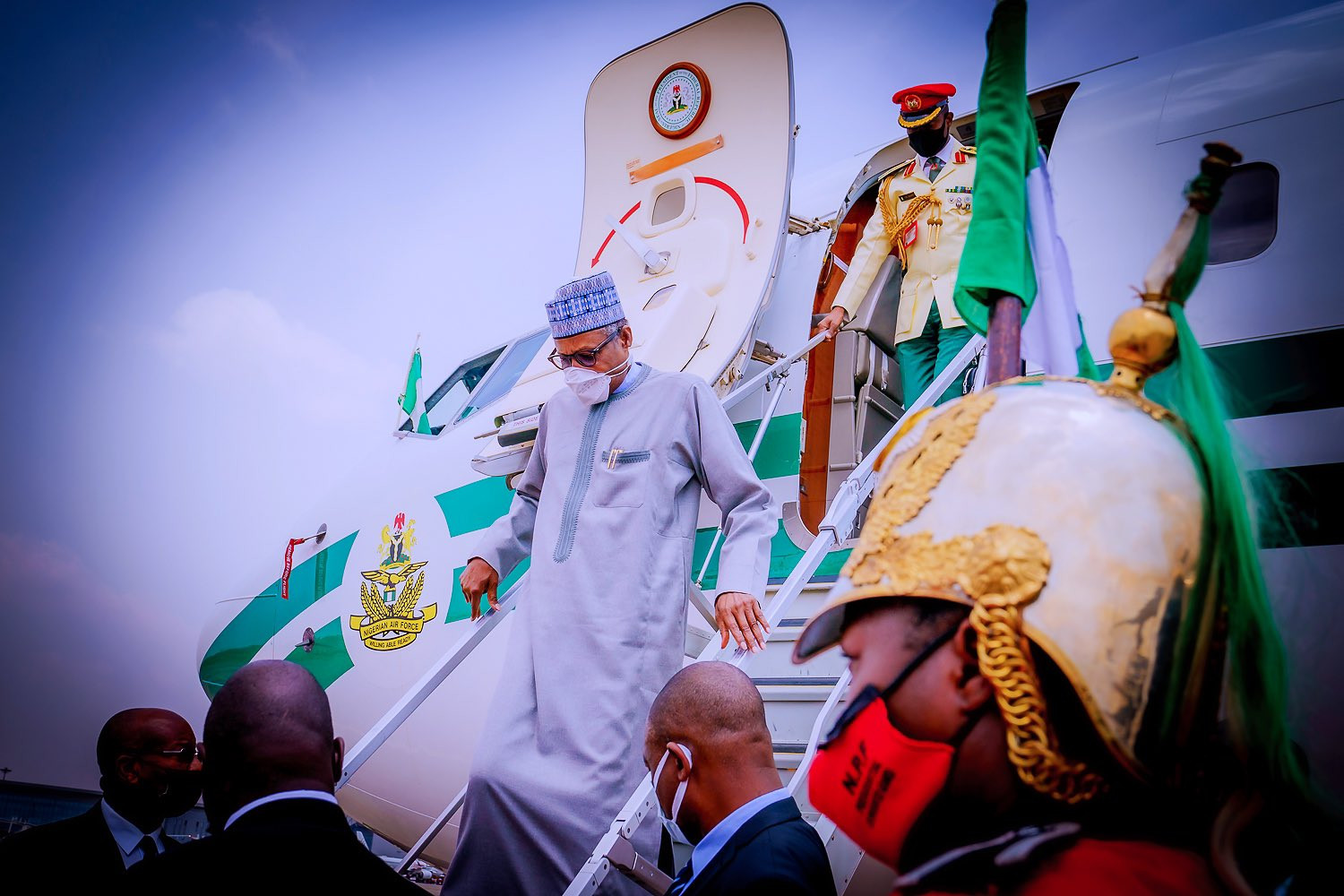 President Buhari shelves his UK medical trip as he returns to Abuja from Kenya