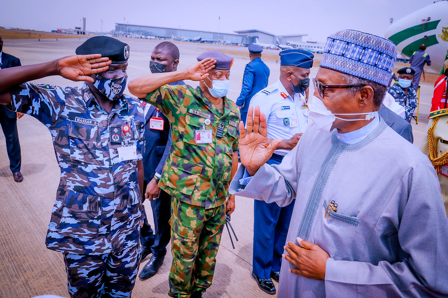 President Buhari shelves his UK medical trip as he returns to Abuja from Kenya