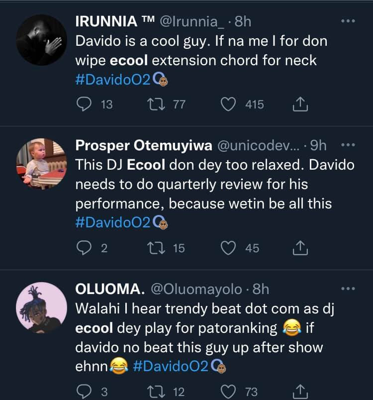 Davido?s official DJ, ECool dragged over his performance at the singer?s sold-out show at O2 Arena in London (video)