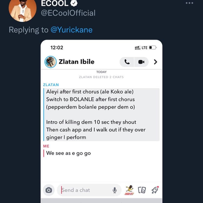 It was clear instruction from Zlatan - DJ Ecool defends himself after being dragged for skipping Burna Boy?s part in a song he made with Zlatan at Davido?s concert