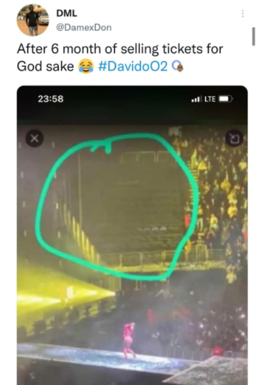 Davido responds after social media users claim his London concert wasn