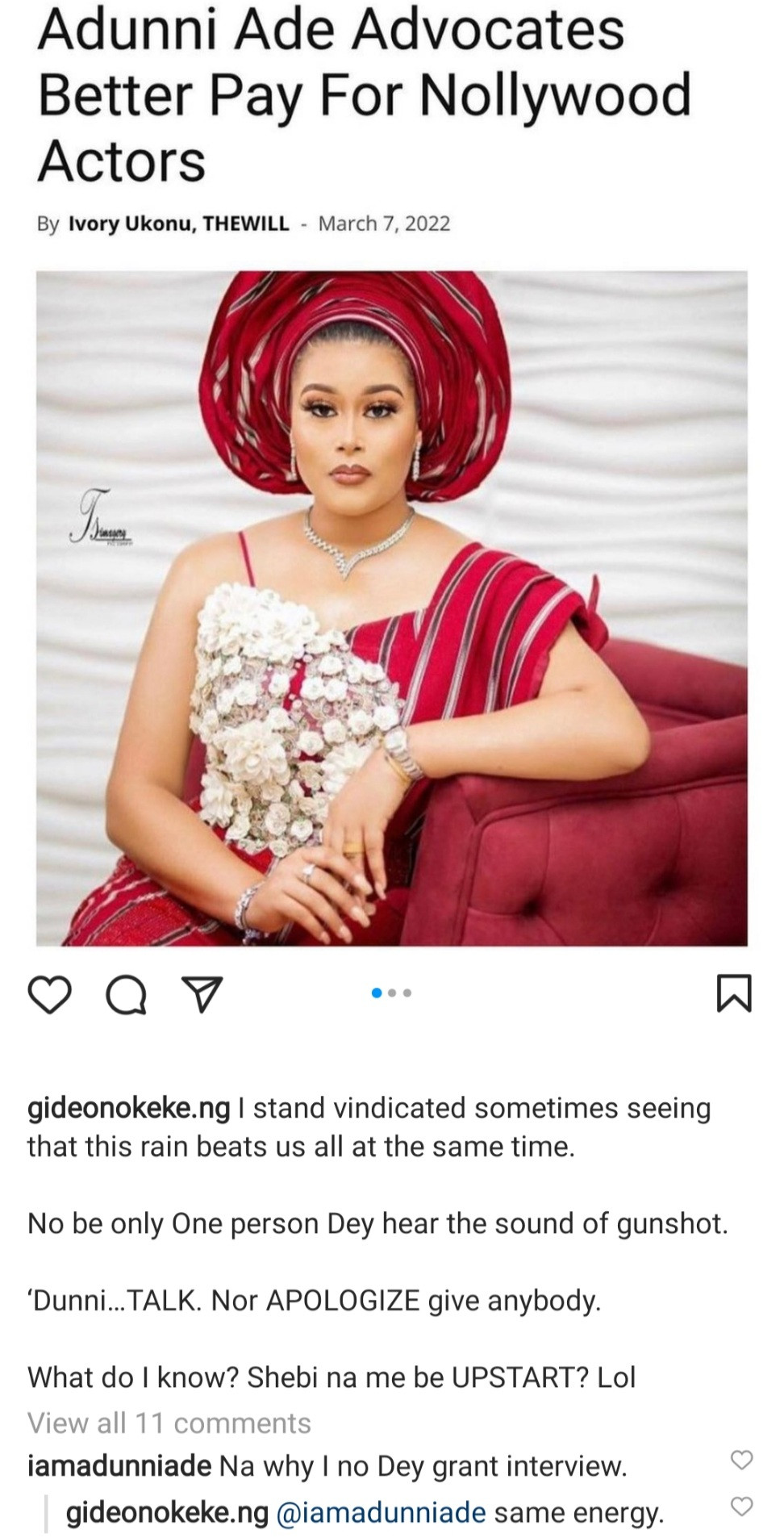 Gideon Okeke, Omotola Jalade-Ekeinde and Adunni Ade speak against the 