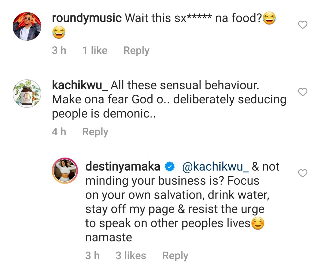 Destiny Amaka reacts after being called out for sexually charged video promoting sex toys 