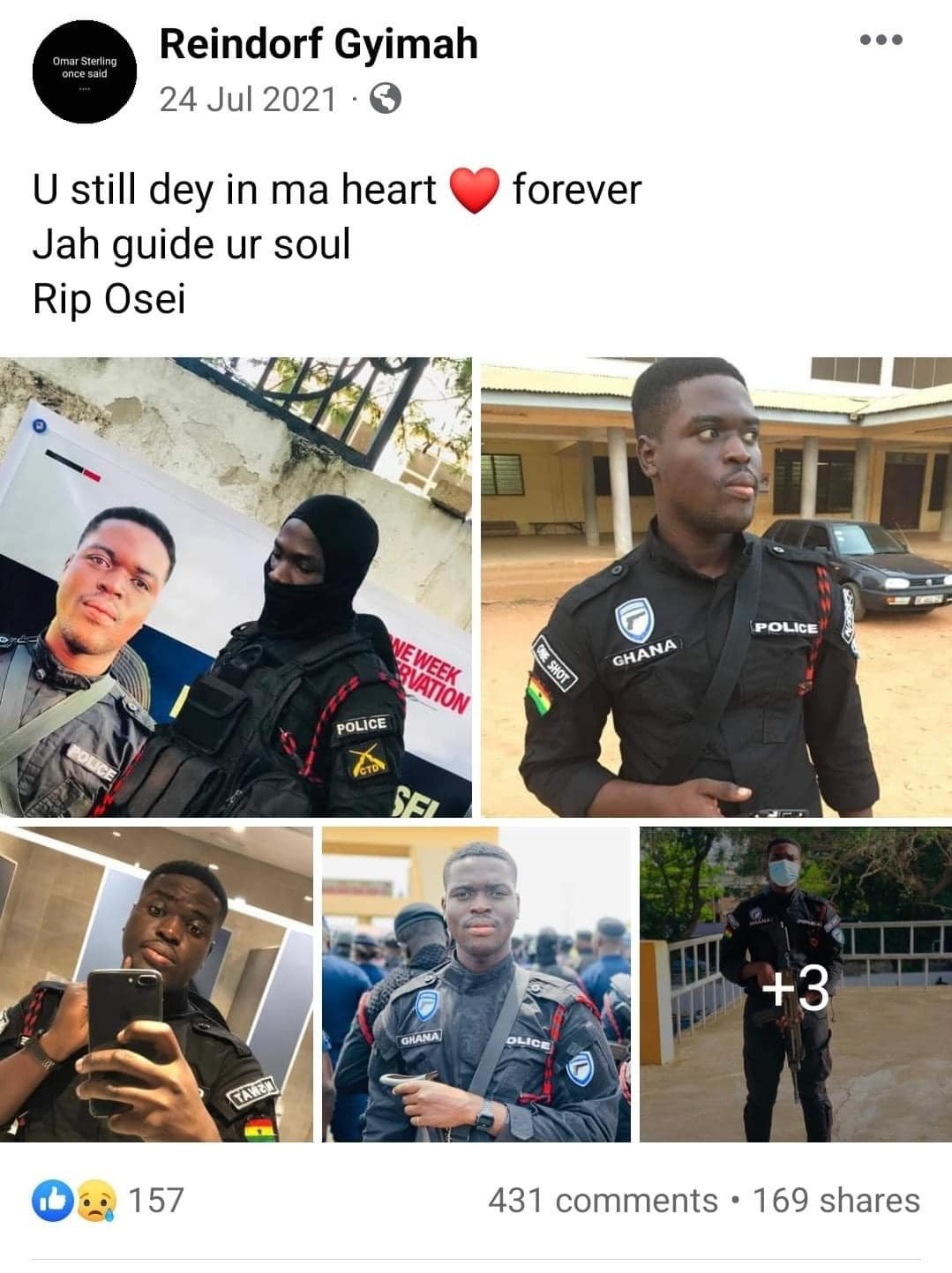 Police officer who mourned his colleague and friend killed in Ghana bullion van robbery turns out to be one of the robbers 