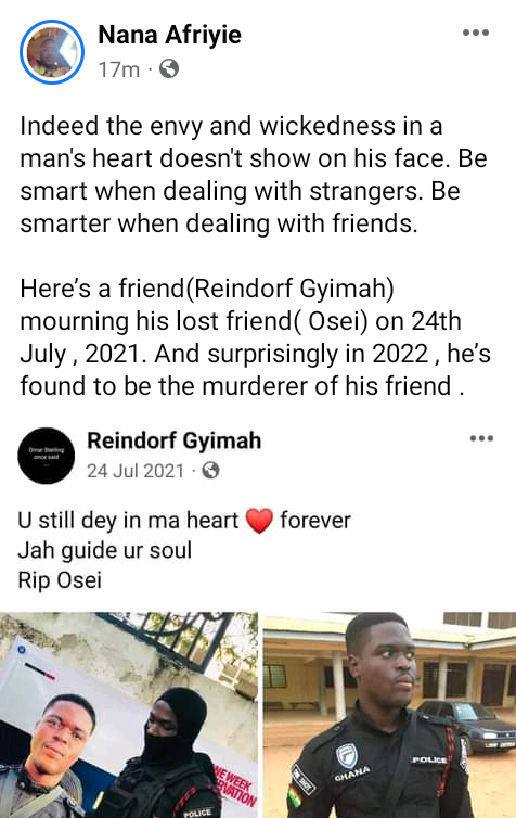 Police officer who mourned his colleague and friend killed in Ghana bullion van robbery turns out to be one of the robbers 