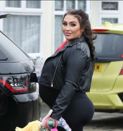 Lauren Goodger, who became pregnant just 8 weeks after giving birth, shows off baby bump as she prepares to welcome another child