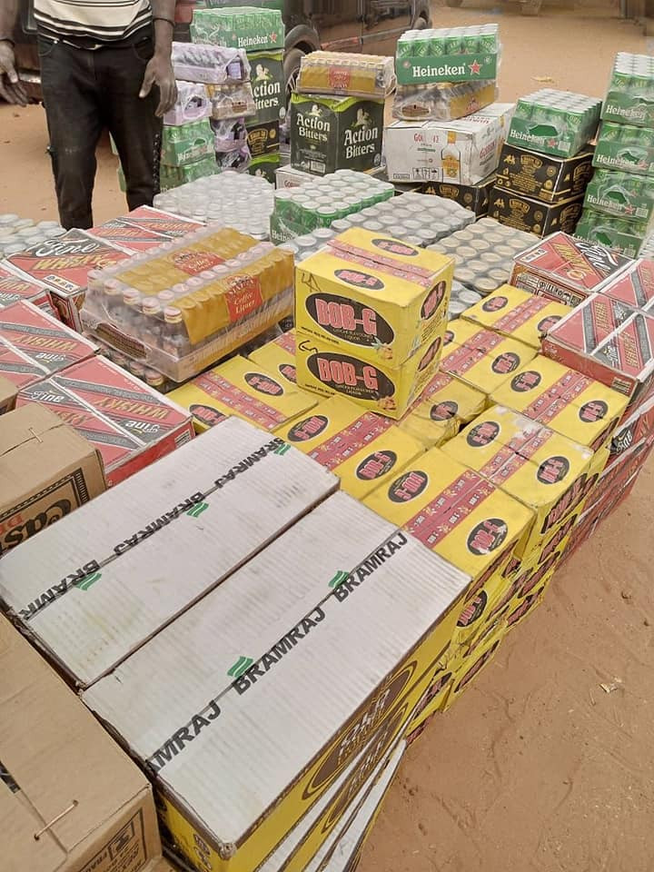 Hisbah seizes over 200 cartons of alcoholic drinks in Kebbi (photos)