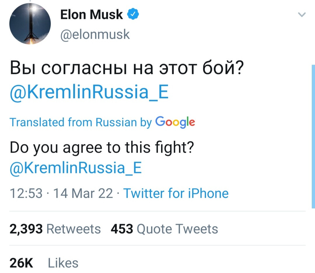 Elon Musk challenges Vladimir Putin to face him in 