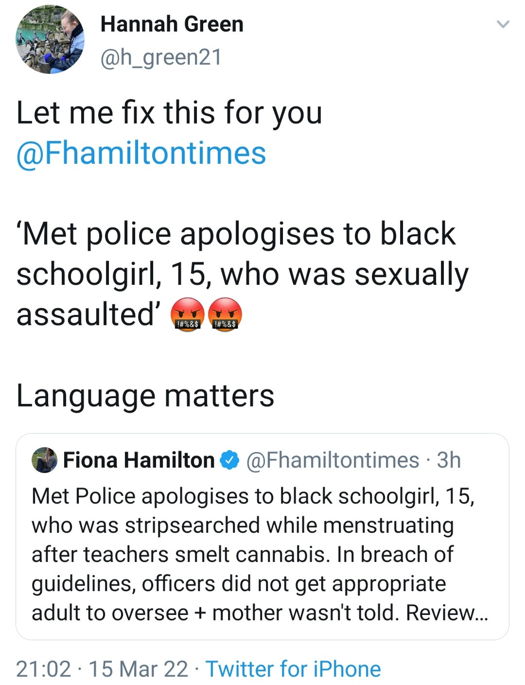 Black schoolgirl, 15, stripped by police while on her period after teachers thought they smelt cannabis on her