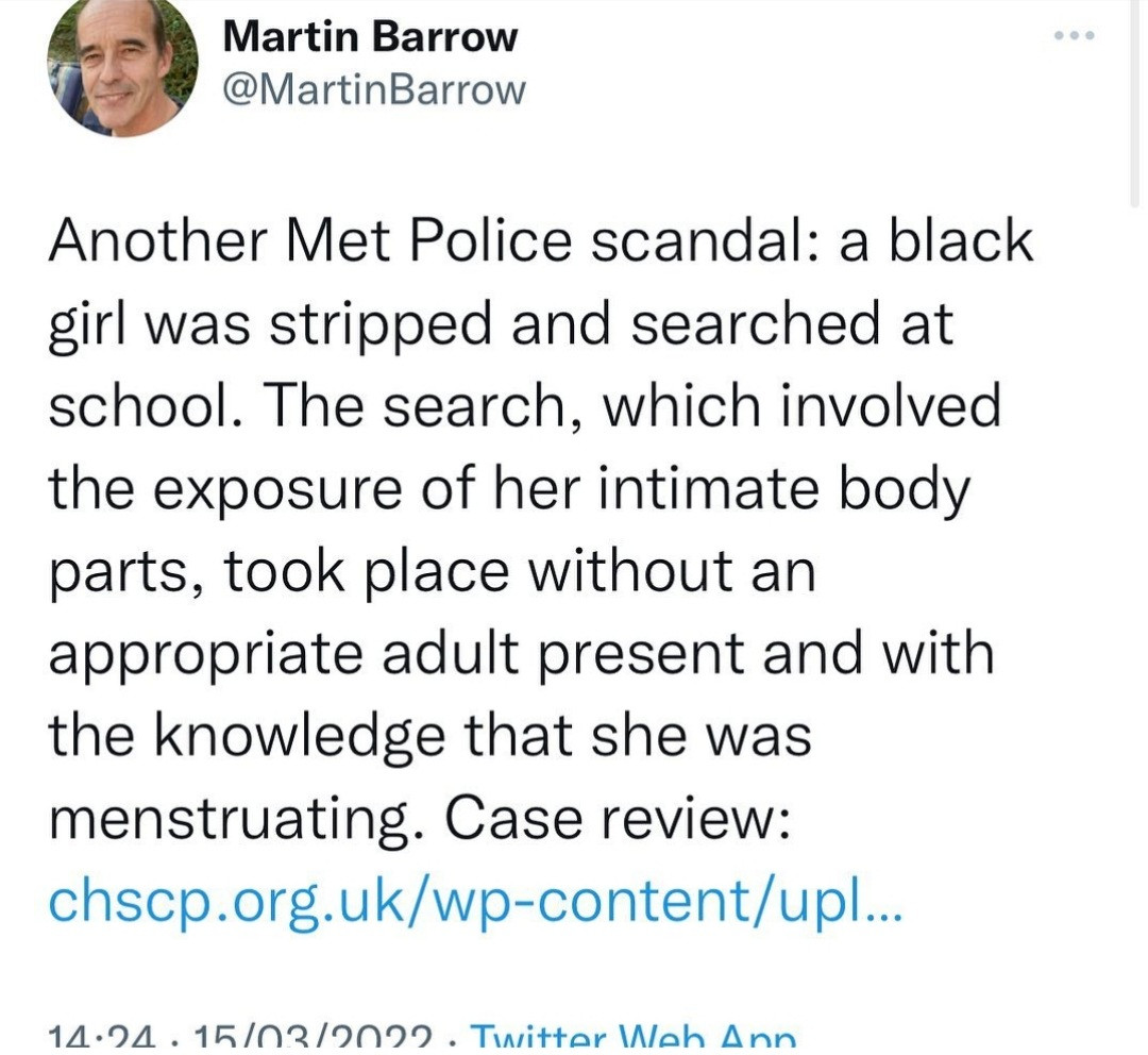 Black schoolgirl, 15, stripped by police while on her period after teachers thought they smelt cannabis on her