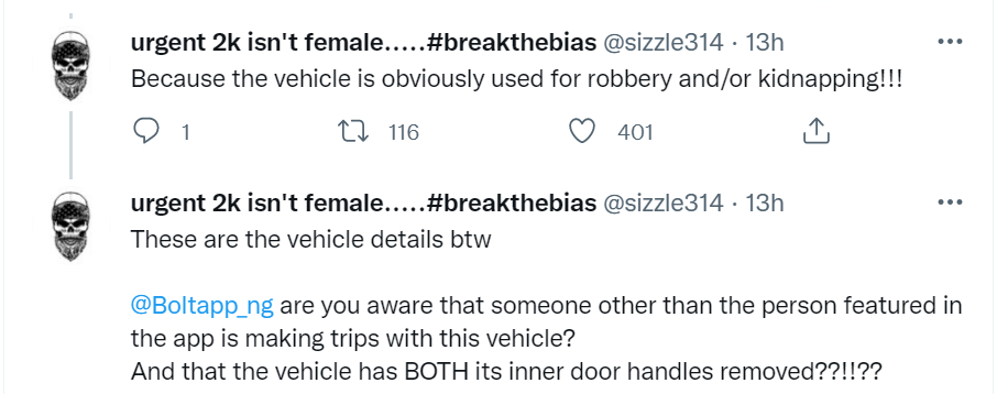 Before entering a trip that you booked on a ride sharing app, make sure that car opens from the inside - Twitter user warns 