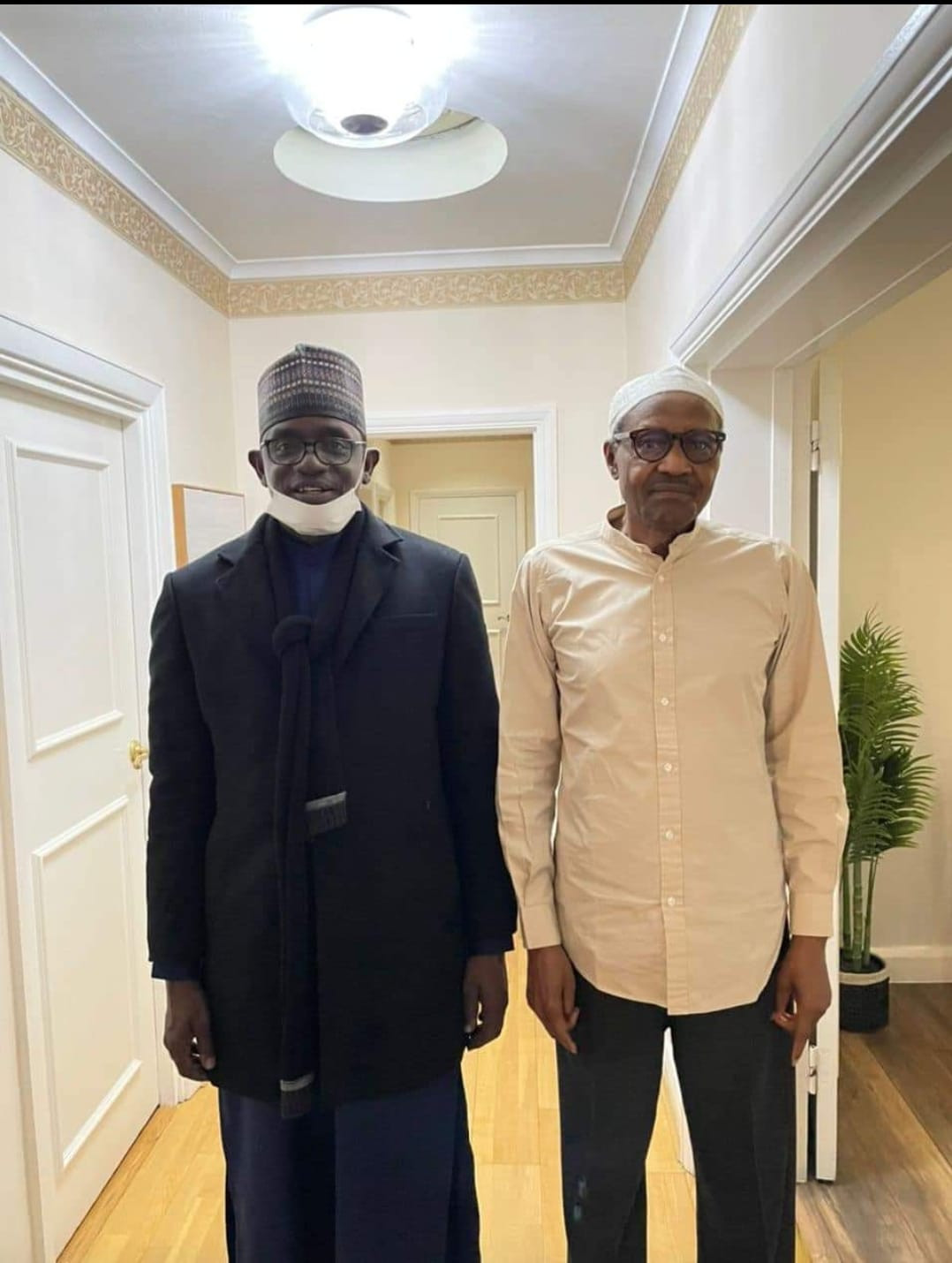 Photos of President Buhari in London