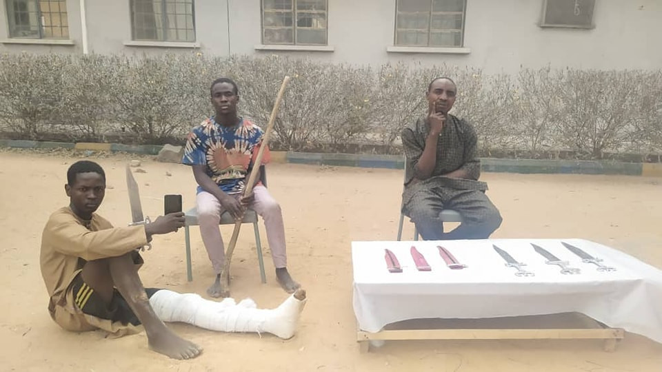 Police arrest armed robbery suspects who stabbed man and made away with his phone in Kano 