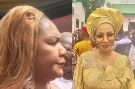 Former Anambra First Lady, Ebelechukwu Obiano spotted at the airport after her clash with Bianca Ojukwu (photo)