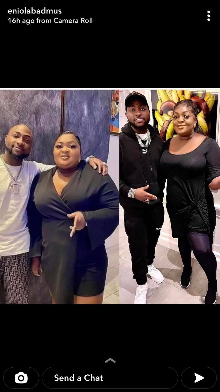 Eniola Badmus shares her before and after collage in her weight loss journey with photos she took with Davido