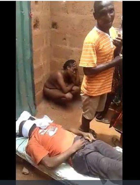 Woman humiliated and stripped naked after being accused of killing her husband by sleeping with another man (video)